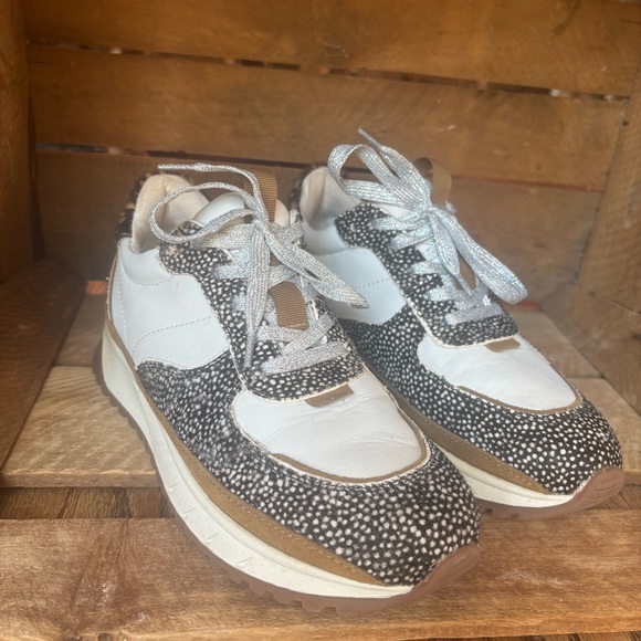 Madewell Trainer Sneakers in Leather and Calf Hair 7.5 - Picture 5 of 12